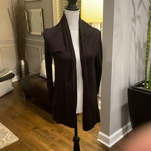 Premise dark brown mid length light cardigan SZ S